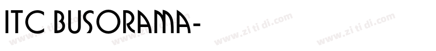 ITC Busorama字体转换